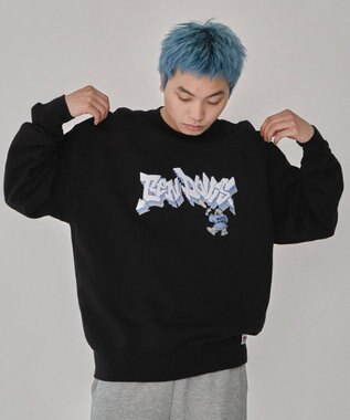 WEGO 【ユニセックス着用ITEM/MLサイズ展開】別注BENDAVISバブルロゴプルオーバー ブラック