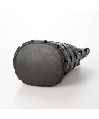 UNBILLION ピークスピーク PEAKS PEAK / 牛革透かし編みメッシュショルダートート ブラック