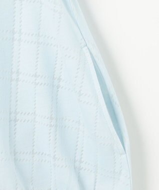 組曲 KIDS 【150-160㎝】【UVケア】オパールチェック パーカー サックスブルー系