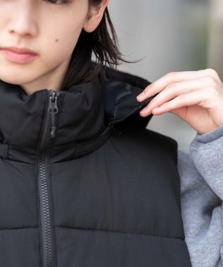 WEGO 【25年秋冬新作/ユニセックス着用ITEM/MLサイズ展開】2WAYパファーベスト ブラック