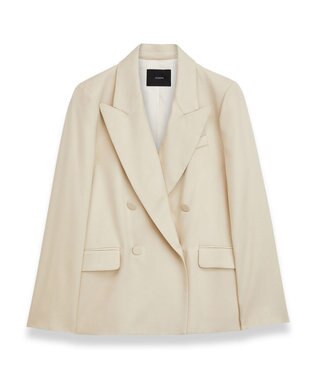JOSEPH ビスコースツイル　ダブルブレステッドジャケット Oat