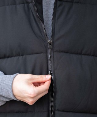 WEGO 【25年秋冬新作/ユニセックス着用ITEM/MLサイズ展開】2WAYパファーベスト ブラック