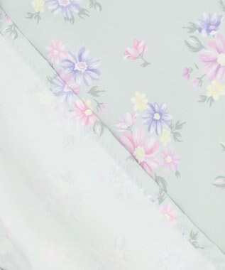 ANY KIDS 裾ペプラム 花柄 ブルゾン ミント系