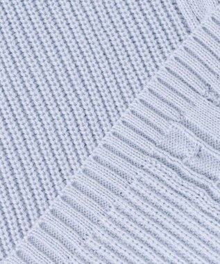 ANY SIS 【洗える】スフレアランパターン ニット ミントブルー