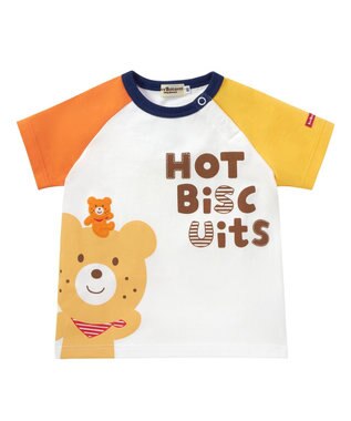 MIKI HOUSE HOT BISCUITS 【80-120cm】 キャラクター ラグラン半袖Tシャツ
