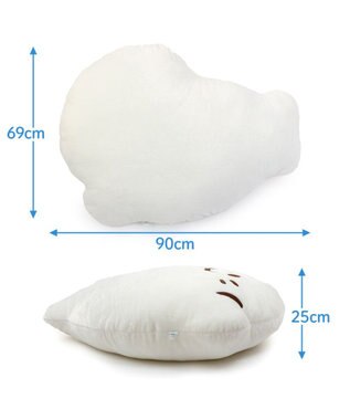 Mother garden しろたん ごろっと ビッグクッション 90cm 白