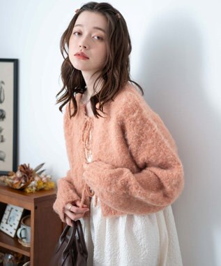 WEGO 2WAYブークレリボンカーデ オレンジ