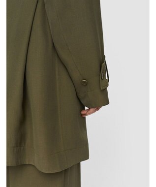 JOSEPH ヘビーシルククレープ　ミドルコート Hass Avocado