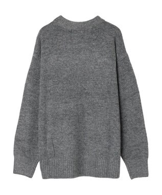 Green Parks ｆｕｗａっとメランジ前後差ニットプルオーバー Gray
