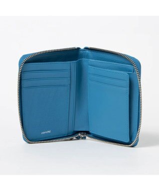 UNBILLION ペルケ perche / ドット型押しラウンドパームフィット財布 ブルー