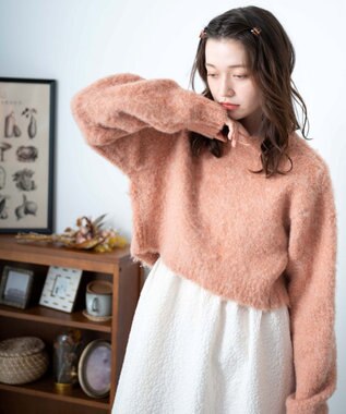 WEGO 2WAYブークレリボンカーデ オレンジ