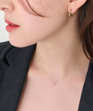 Phoebe 【K10】ワントップビジューネックレス/全長:40cm ゴールド