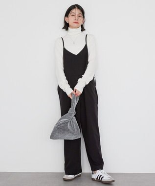 AMERICAN HOLIC イージーケアキャミサロペット Black