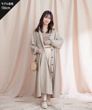 Tiaclasse 【洗える】刺繍リブニットトップス ベージュ