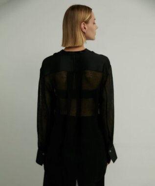 BEIGE， MATHIEU / バンドカラーシャツ Black