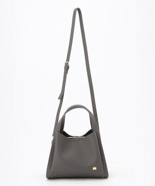 LA BAGAGERIE ソフトシュリンク2WAYハンドバッグ small ダークグレー