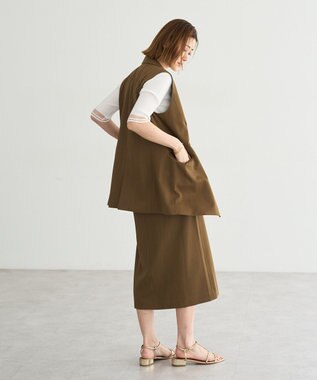 YECCA VECCA ドライタッチナロースカート Brown