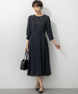 23区 S シアースパンオーガンジー ワンピース ネイビー系