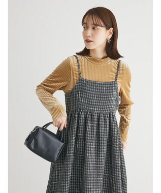 Green Parks ・ＥＬＥＮＣＡＲＥ　ＤＵＥ　ツイードキャミワンピース Gray