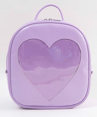 WEGO 【痛バ＆推し活グッズ】ハートウィンドウ痛リュック ライトパープル