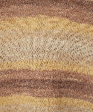 WEGO 段染めボーダーショートニット ブラウン