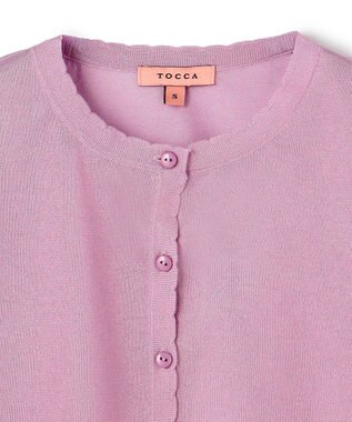 TOCCA 【星風まどかさん着用】SHEER JEWEL KNIT シアーニットカーディガン ライラック系