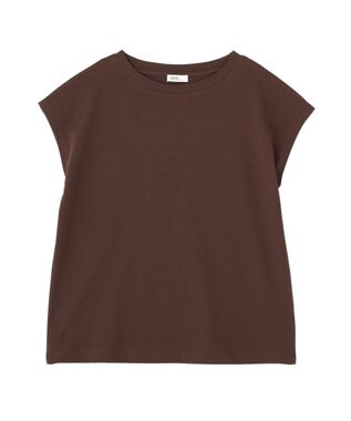 earth music&ecology 【遮熱・接触冷感・UVカット】フレンチスリーブTシャツ Brown