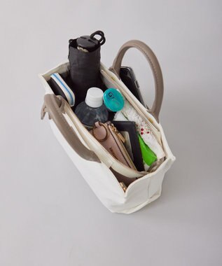 J.PRESS LADIES 【2way・撥水】キャンバス トート バッグ ホワイト系1