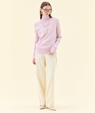 BEIGE， TERNES / 変形タックウールワイドパンツ Bone