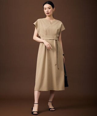 自由区 S 【ベルト付き】ウーステッドライク ワンピース