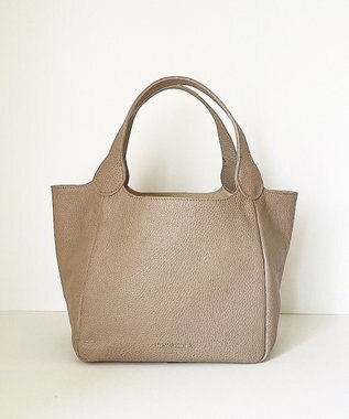 Hekhèr Le Style de Vie 【日本製/セレモニーにも】シュリンクレザー ハンドバッグ small グレージュ