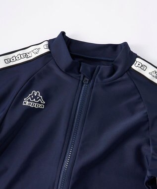 OP／FILA 【Kappa】ラインデザイン長袖ZIPラッシュガード ネイビー
