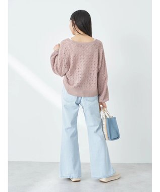 earth music&ecology センタースリットデニムパンツ Light Indigo