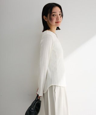 Green Parks チェーンリブカットプルオーバー Off White