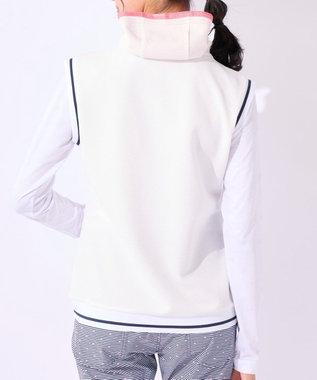 FILA GOLF／marie claire 【marie claire SPORT】 天体モチーフ柄ワッフルベスト＋長袖インナーセット ホワイト