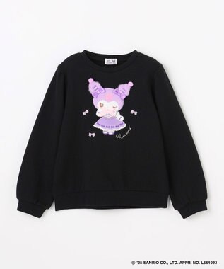 ANY KIDS 【マイメロディ＆クロミ×ANY KIDS】アップリケ トレーナー ブラック×クロミ