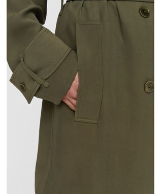 JOSEPH ヘビーシルククレープ　ミドルコート Hass Avocado