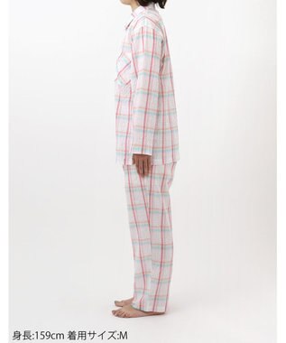 ワコール／睡眠科学 パジャマ 長袖 長ズボン 綿混(本体) 上下セット 前開き レディース YDX342 睡眠科学／ワコール ピンク