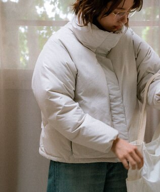 KWD 【日本製/高品質ダウン】STAND COLLAR DOWN BLOUSON ダウンブルゾン アイボリー