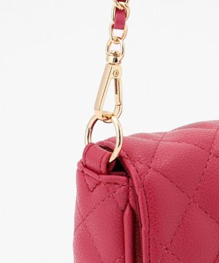 組曲 キルティングショルダーバッグ ラズベリー系