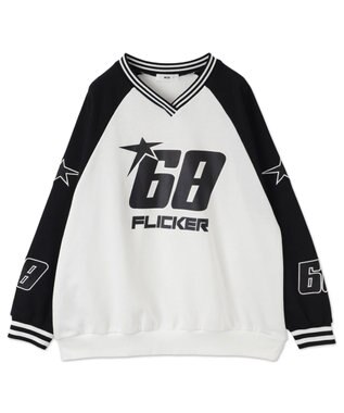 WEGO スターナンバリングプルオーバー ブラック