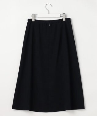 J.PRESS LADIES S シアーブロックチェック フレア スカート ネイビー系