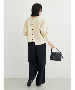 Green Parks ＫＢＦ　２ＷＡＹパッチワークニットカーディガン Off White