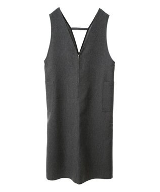 Green Parks 前後２ＷＡＹハーフＺＩＰジャンパースカート Black Indigo