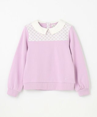 組曲 KIDS 【150-160㎝】レース トレーナー ラベンダー系