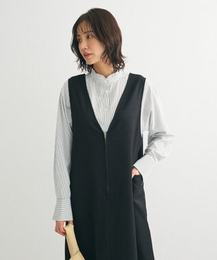 Green Parks 前後２ＷＡＹハーフＺＩＰジャンパースカート Black