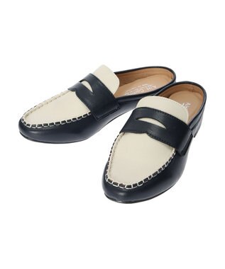 AMERICAN HOLIC ローファータイプコンビミュール Navy