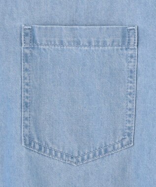 23区 S 【洗える】ライトダンガリー 2WAY シャツ ライトインディゴ