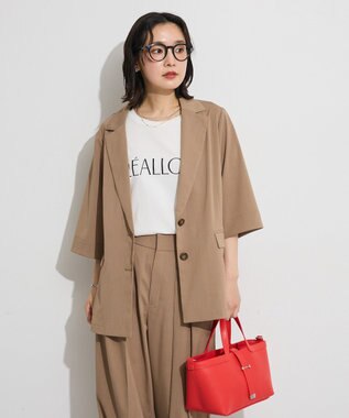 Green Parks シングル半袖ジャケット Mocha