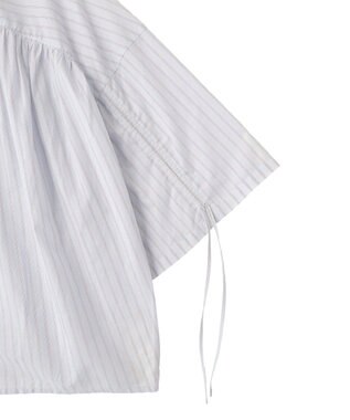 AMERICAN HOLIC 【先行予約】【WEB限定】ギャザーリボンスリーブ半袖シャツ Stripe